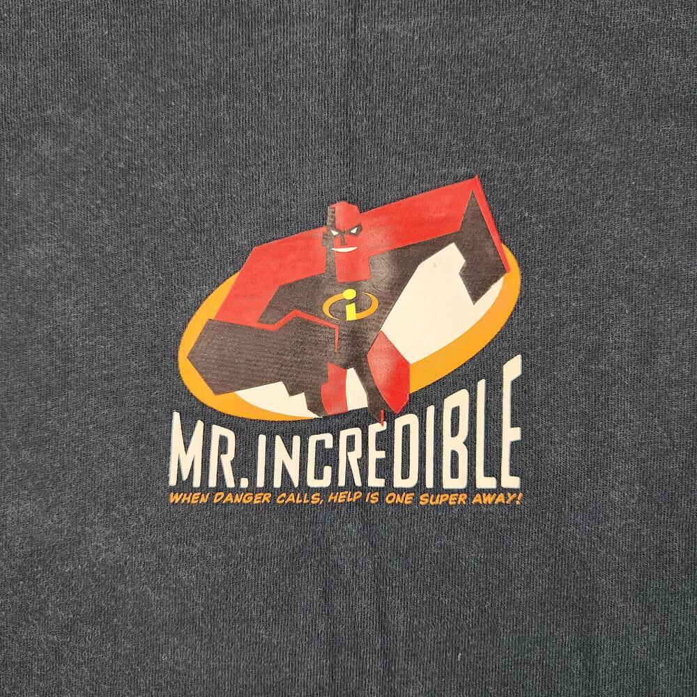 Vintage Mr Incredible Shirt Mens Large Black Graphic Red Disney Store Pixar Y2k